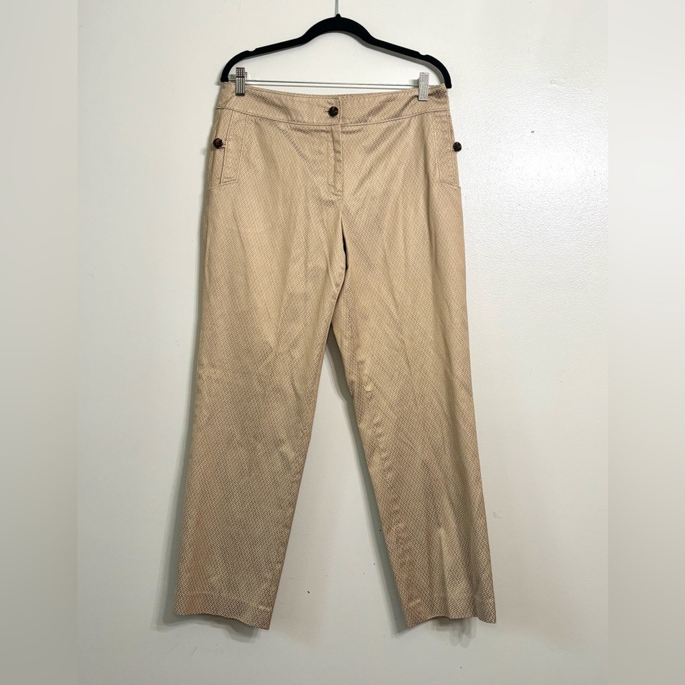 Talbots Gold Geometric Patterned Pants, Metalic S… - image 2